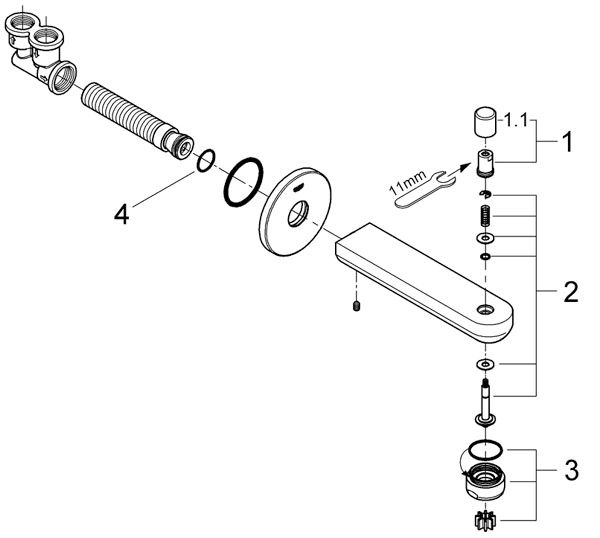 Grohe Eurosmart Cosmopolitan Bath Spout 13262000 Spare Parts